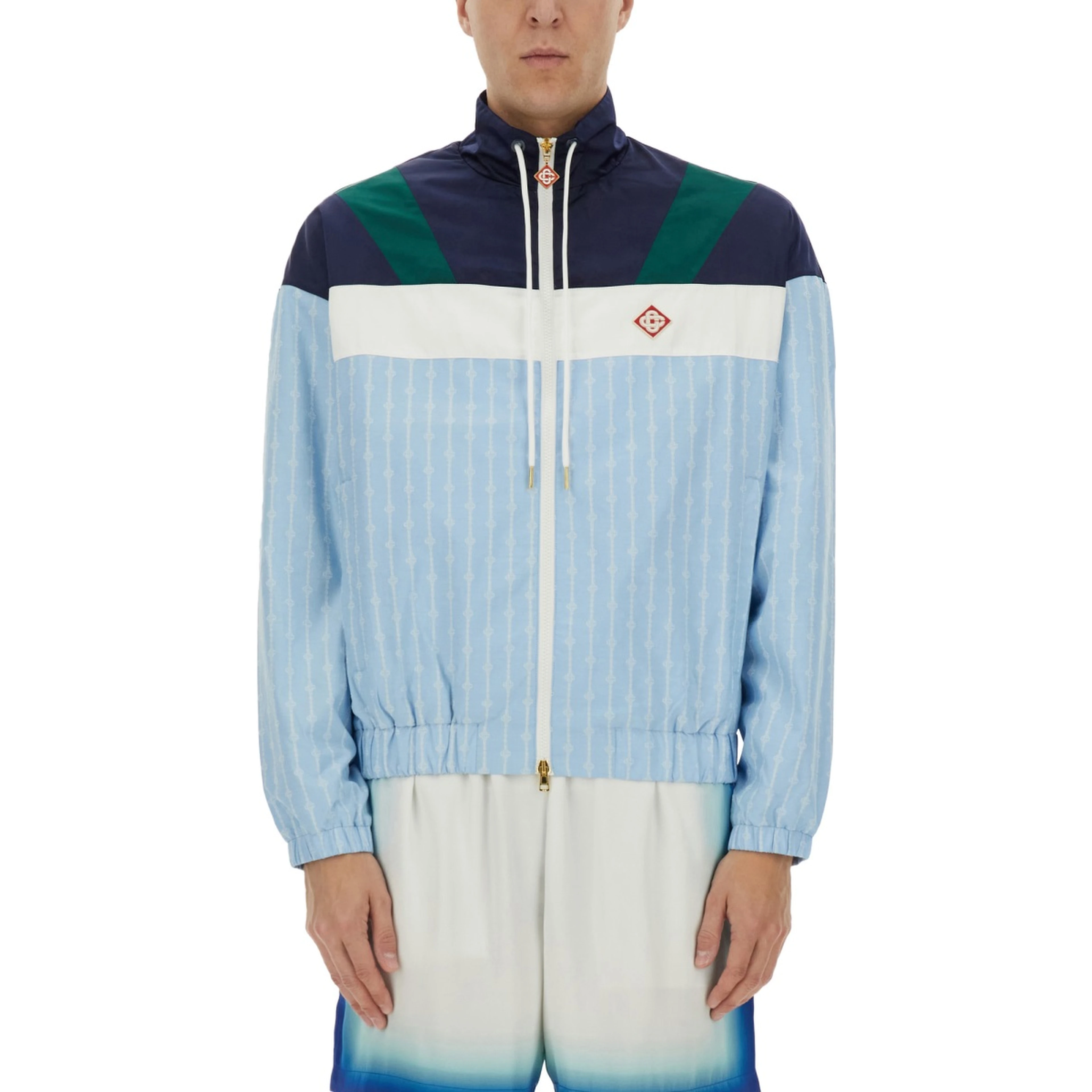 "PINSTRIPE LAUREL" TRACK JACKET