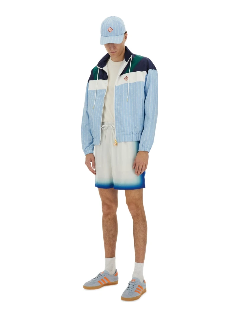 "PINSTRIPE LAUREL" TRACK JACKET