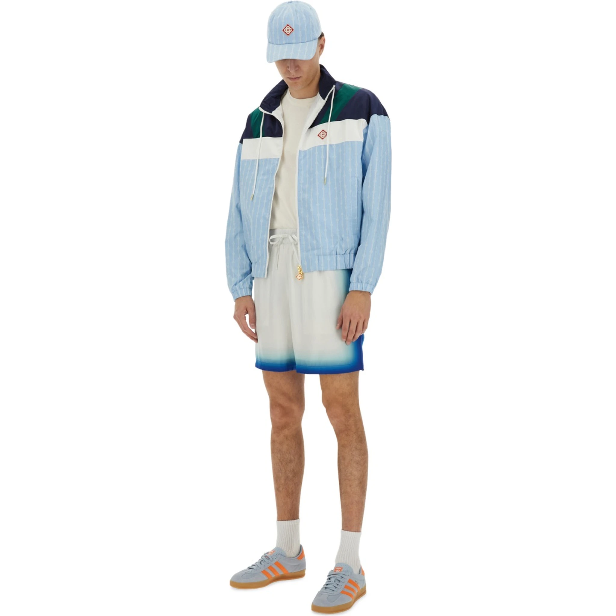 "PINSTRIPE LAUREL" TRACK JACKET