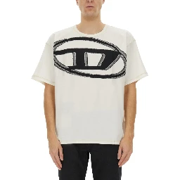 T-SHIRT WITH MAXI OVAL D