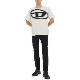 T-SHIRT WITH MAXI OVAL D