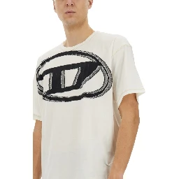 T-SHIRT WITH MAXI OVAL D