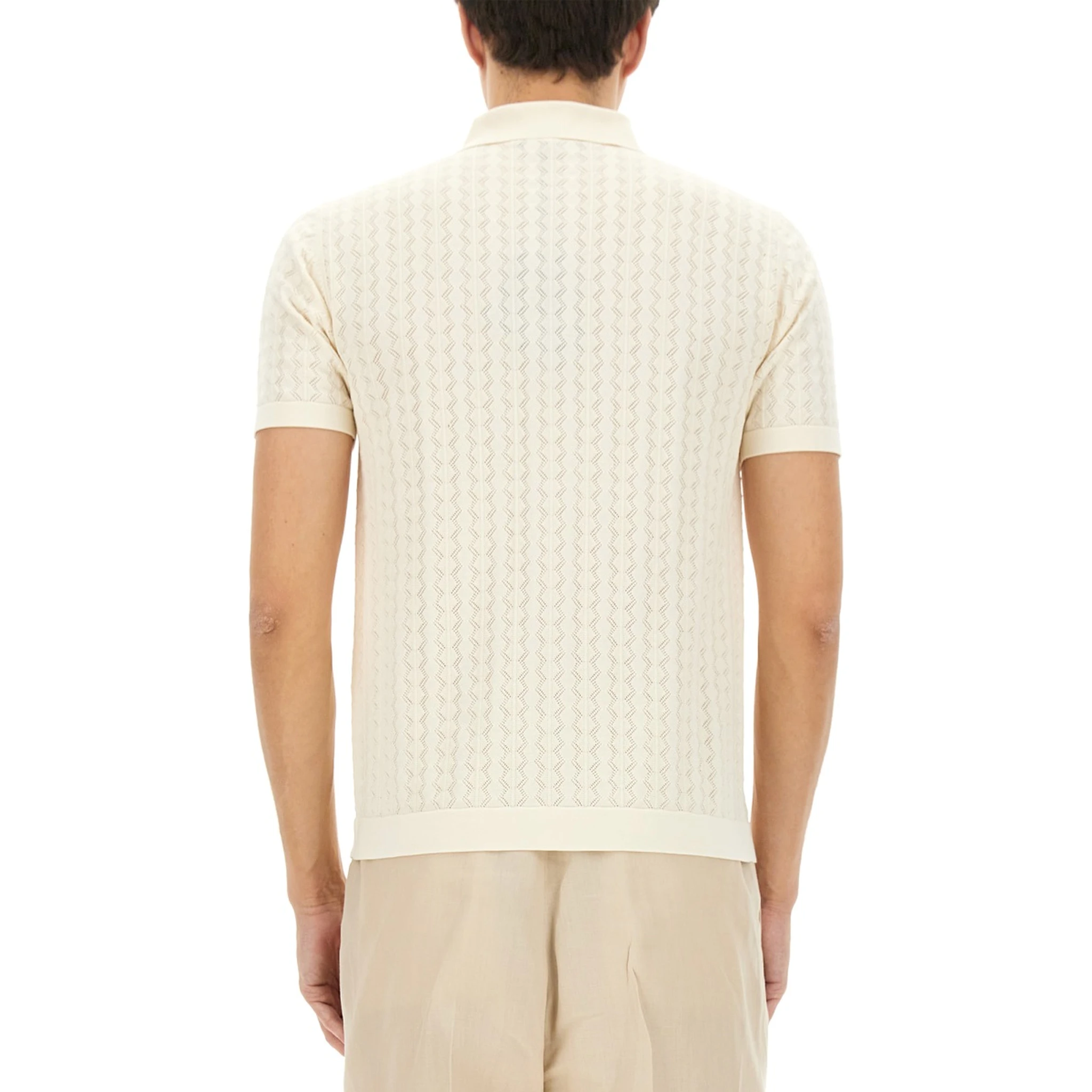PERFORATED COTTON KNIT SHIRT