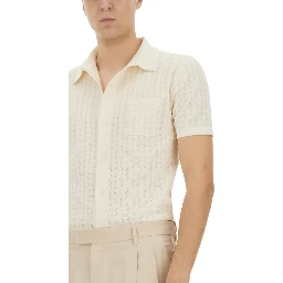 PERFORATED COTTON KNIT SHIRT