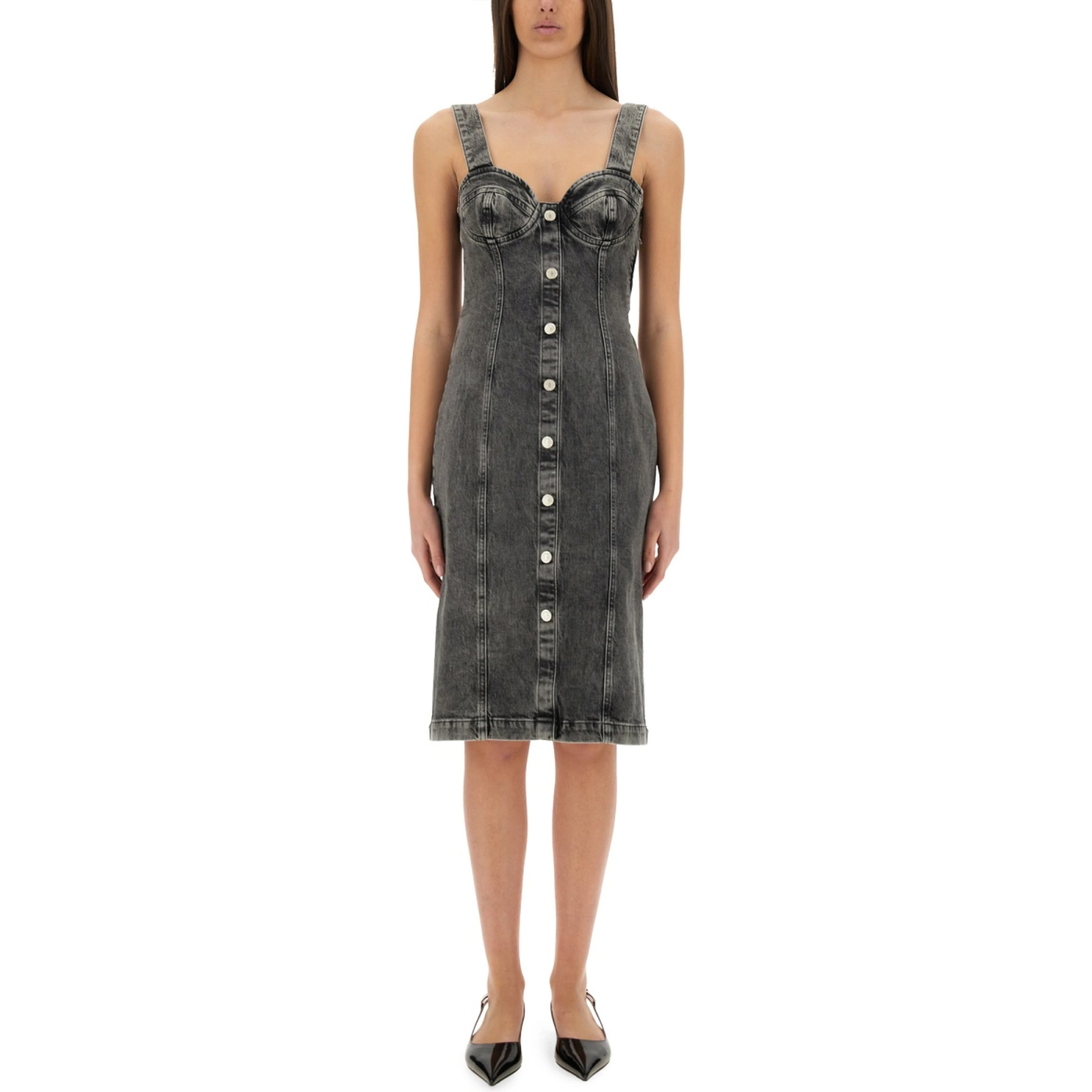 DENIM MIDI DRESS
