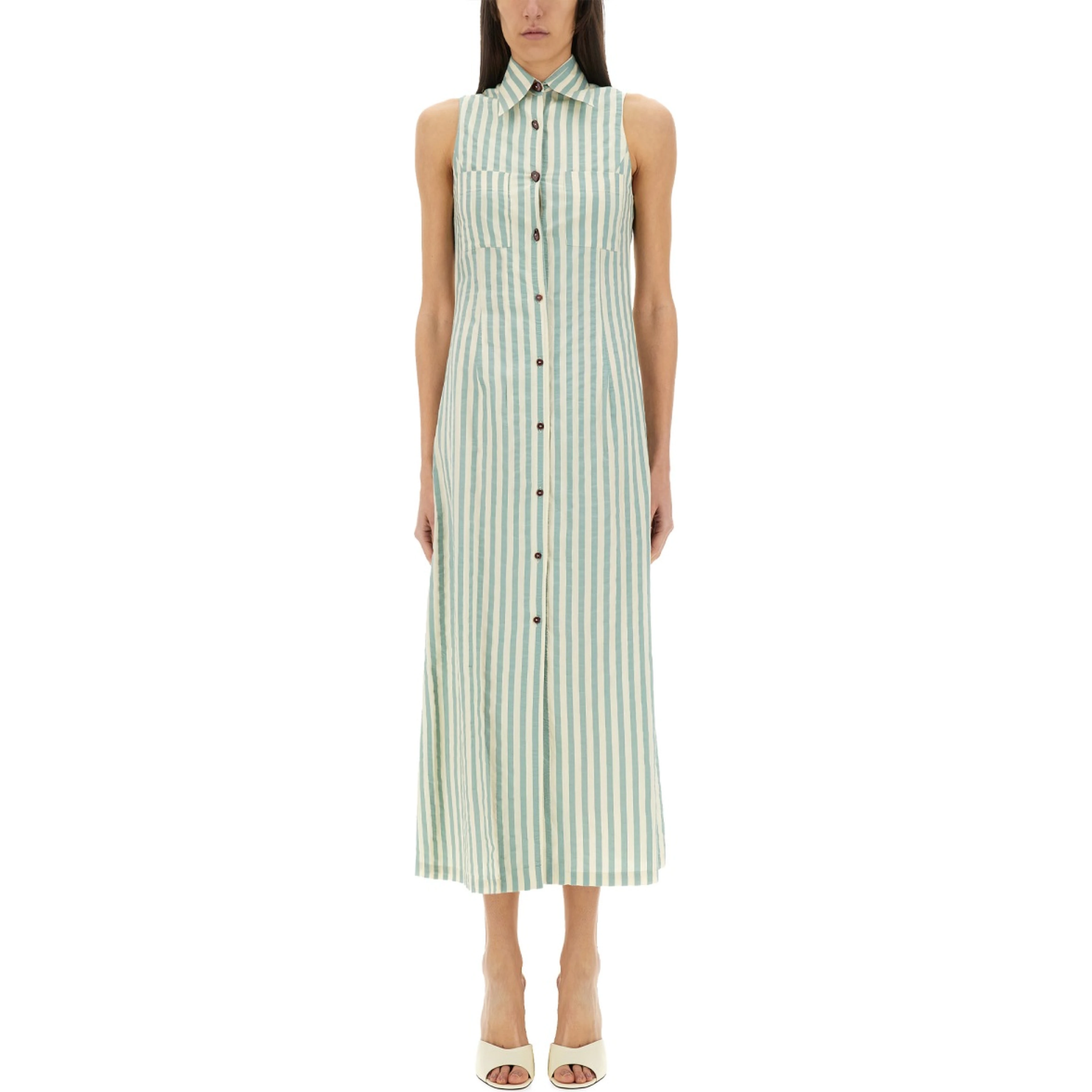 "COLORFUL STRIPES" CHEMISIER DRESS