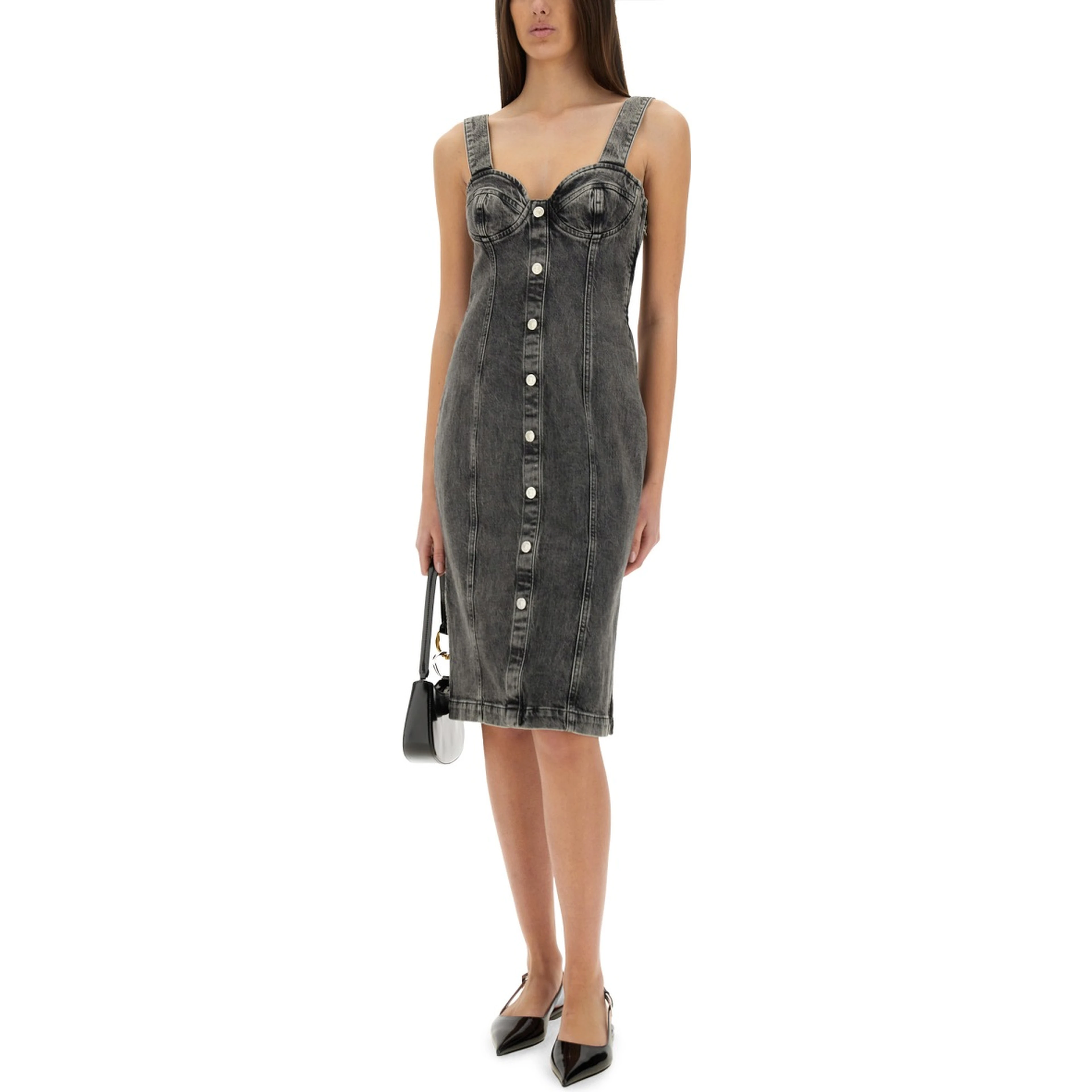 DENIM MIDI DRESS