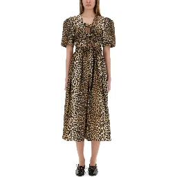 LEOPARD PRINT MIDI DRESS