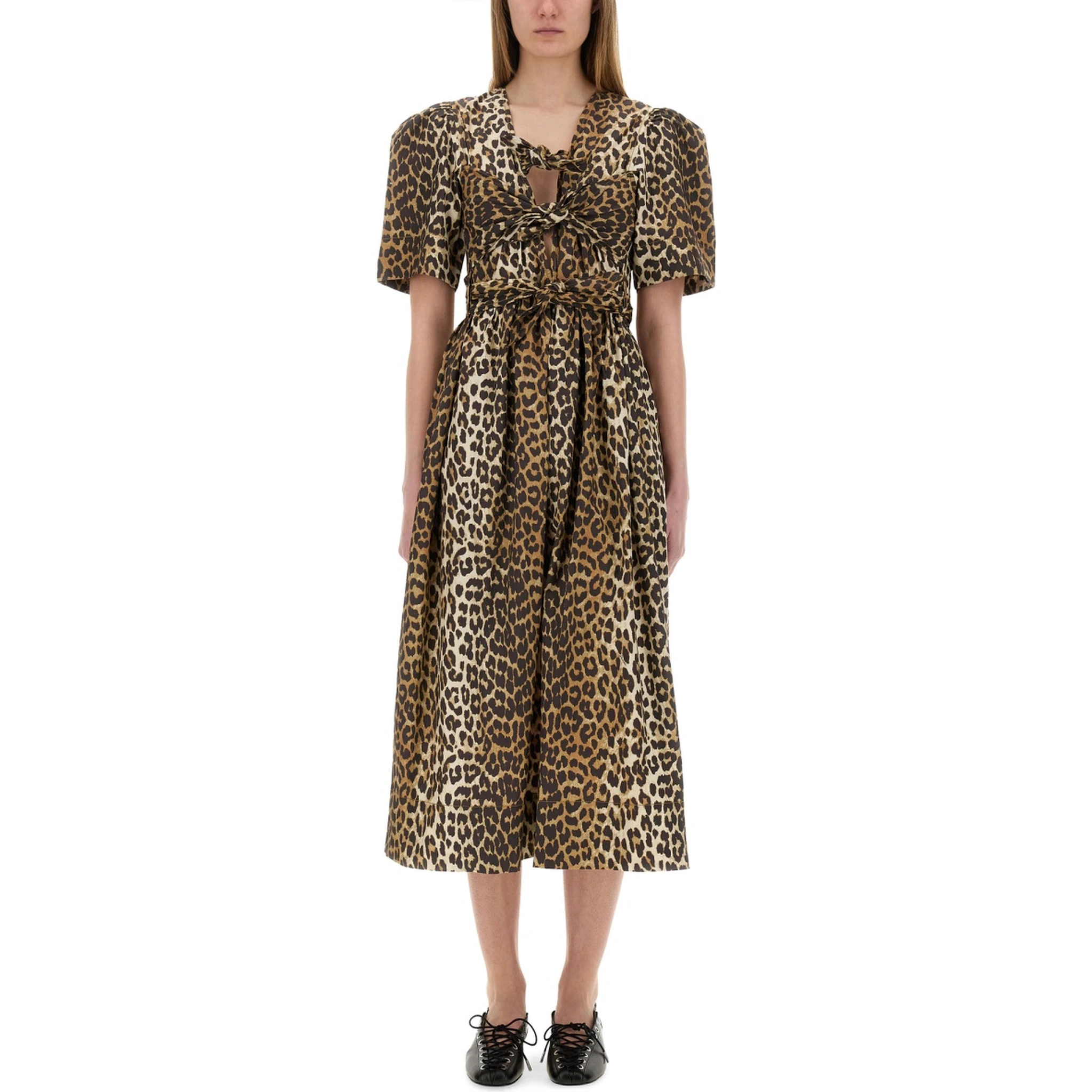 LEOPARD PRINT MIDI DRESS