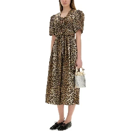 LEOPARD PRINT MIDI DRESS