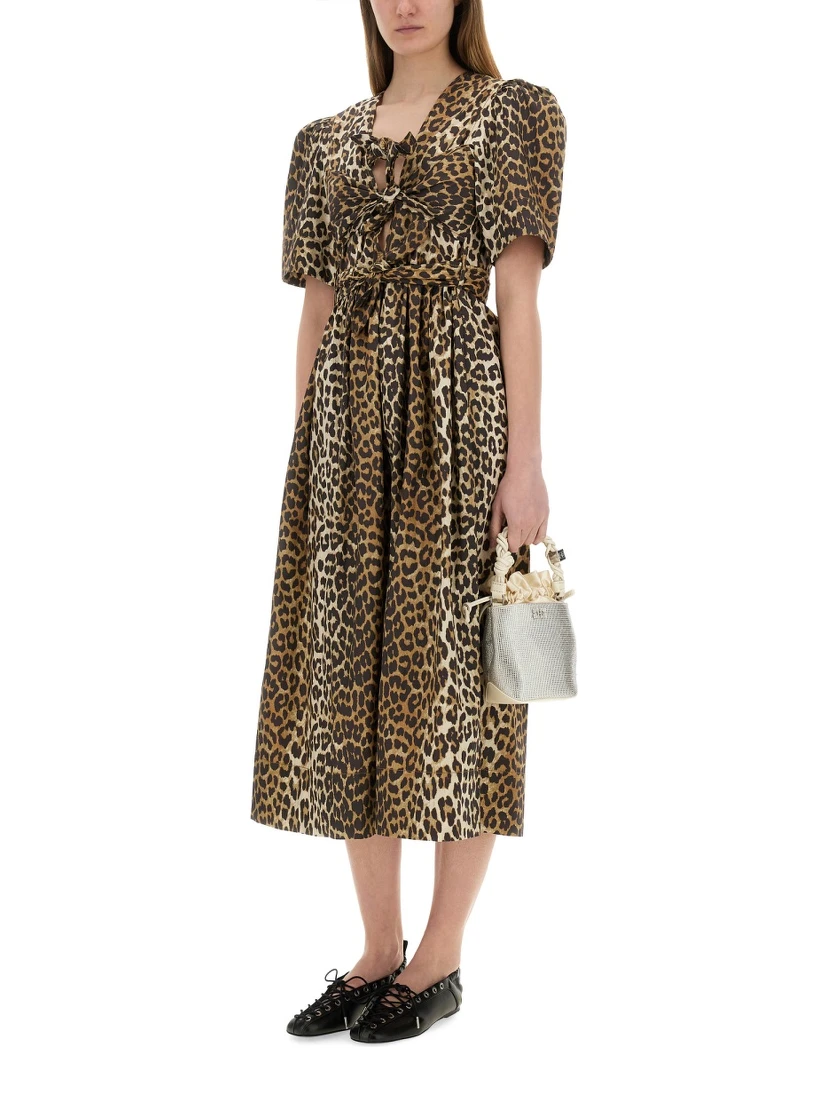 LEOPARD PRINT MIDI DRESS