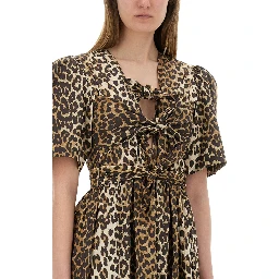 LEOPARD PRINT MIDI DRESS