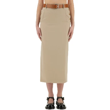 "TAILORED TWIST" LONG SKIRT