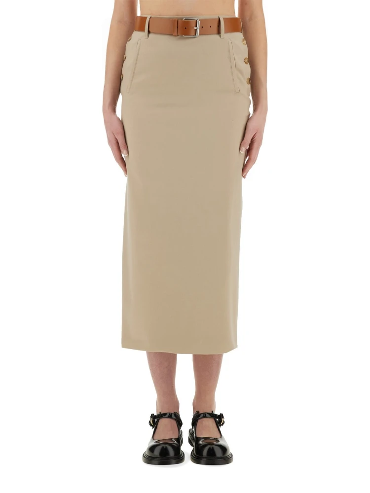 "TAILORED TWIST" LONG SKIRT