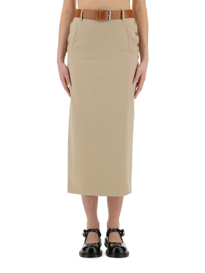 "TAILORED TWIST" LONG SKIRT