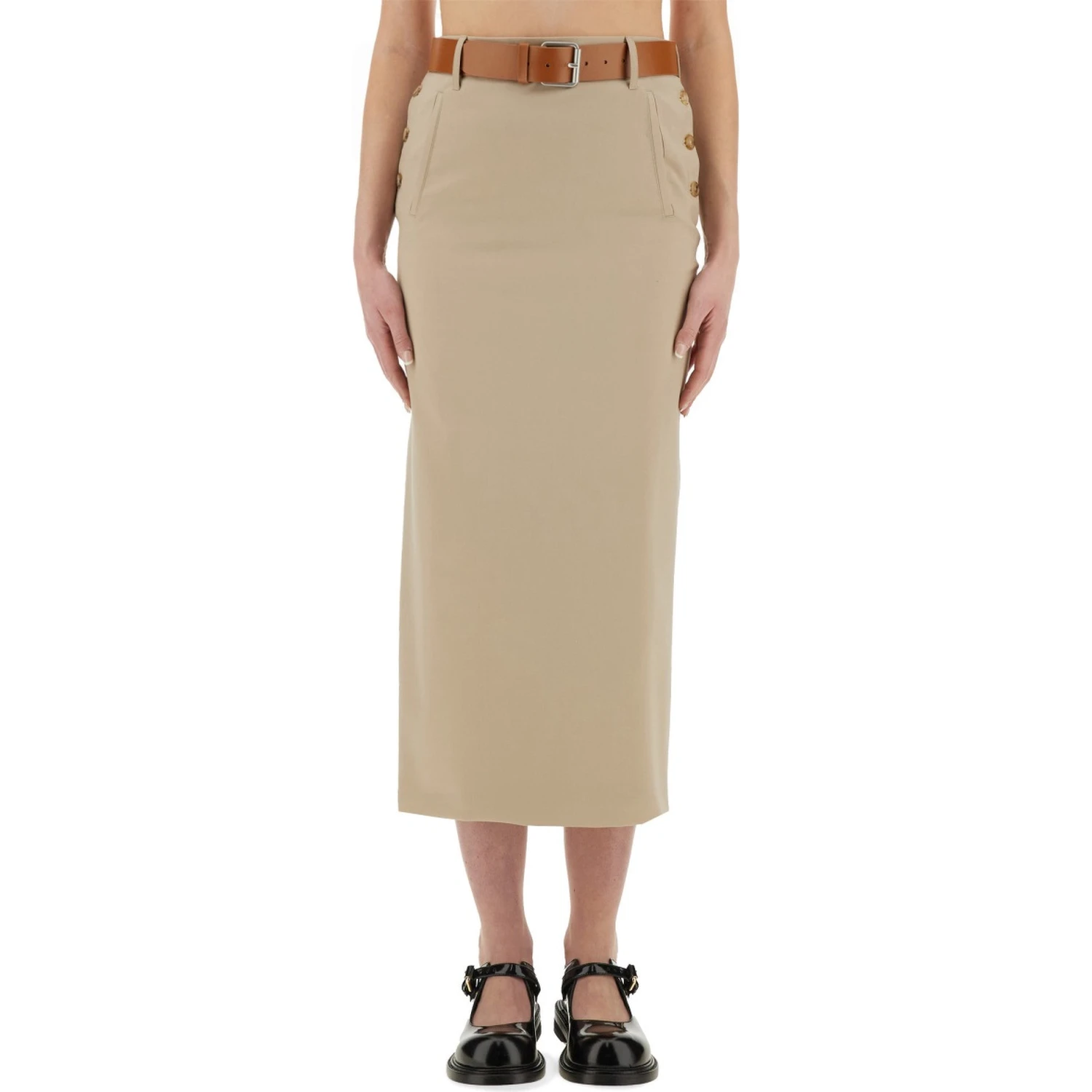 "TAILORED TWIST" LONG SKIRT