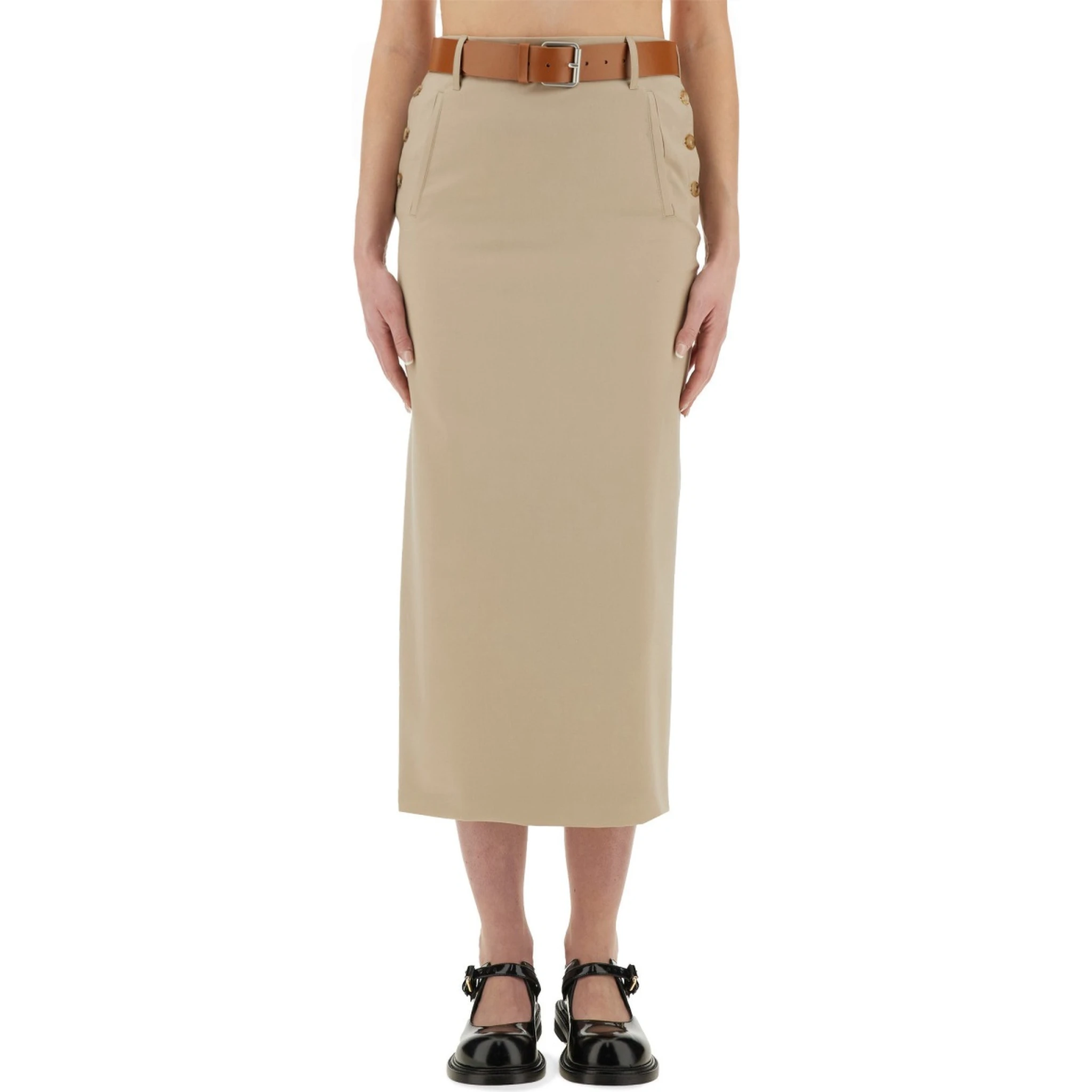 "TAILORED TWIST" LONG SKIRT