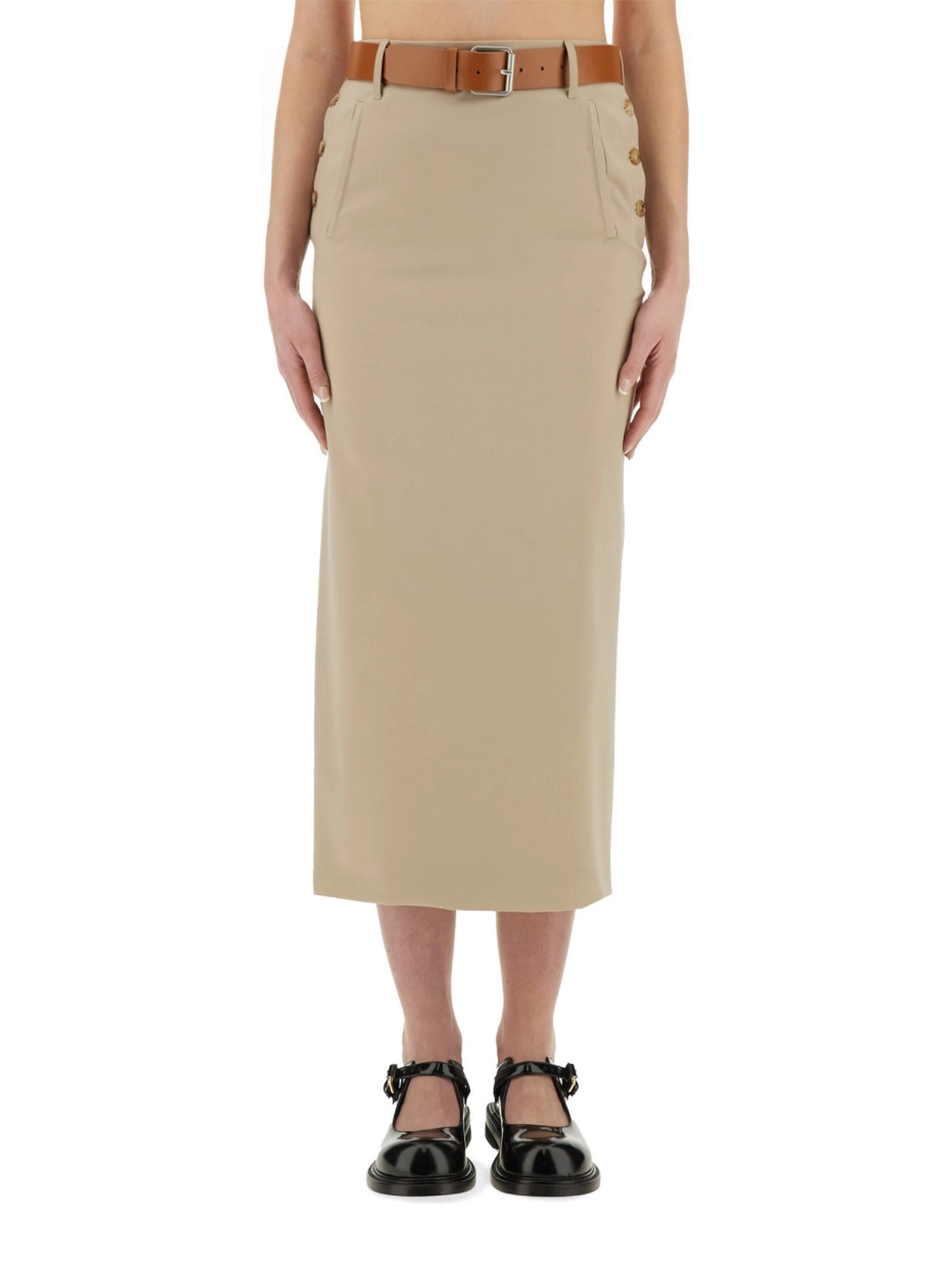 "TAILORED TWIST" LONG SKIRT