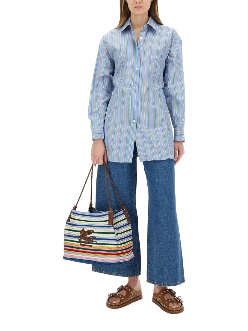 JACQUARD SHIRT AND KNOT IN THE BACK