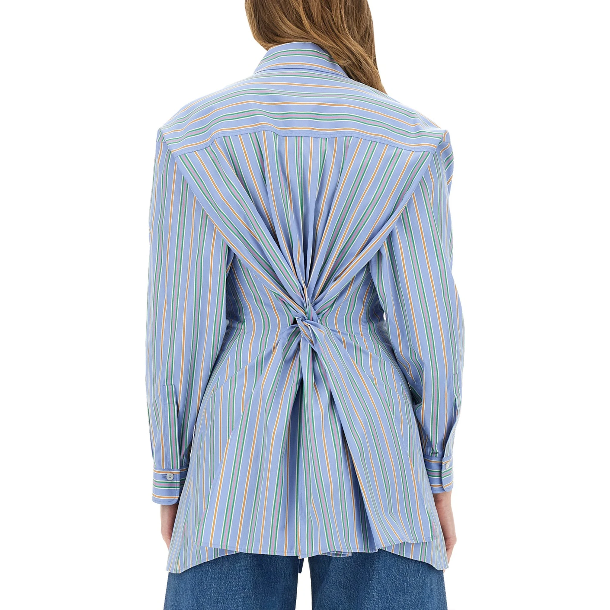 JACQUARD SHIRT AND KNOT IN THE BACK