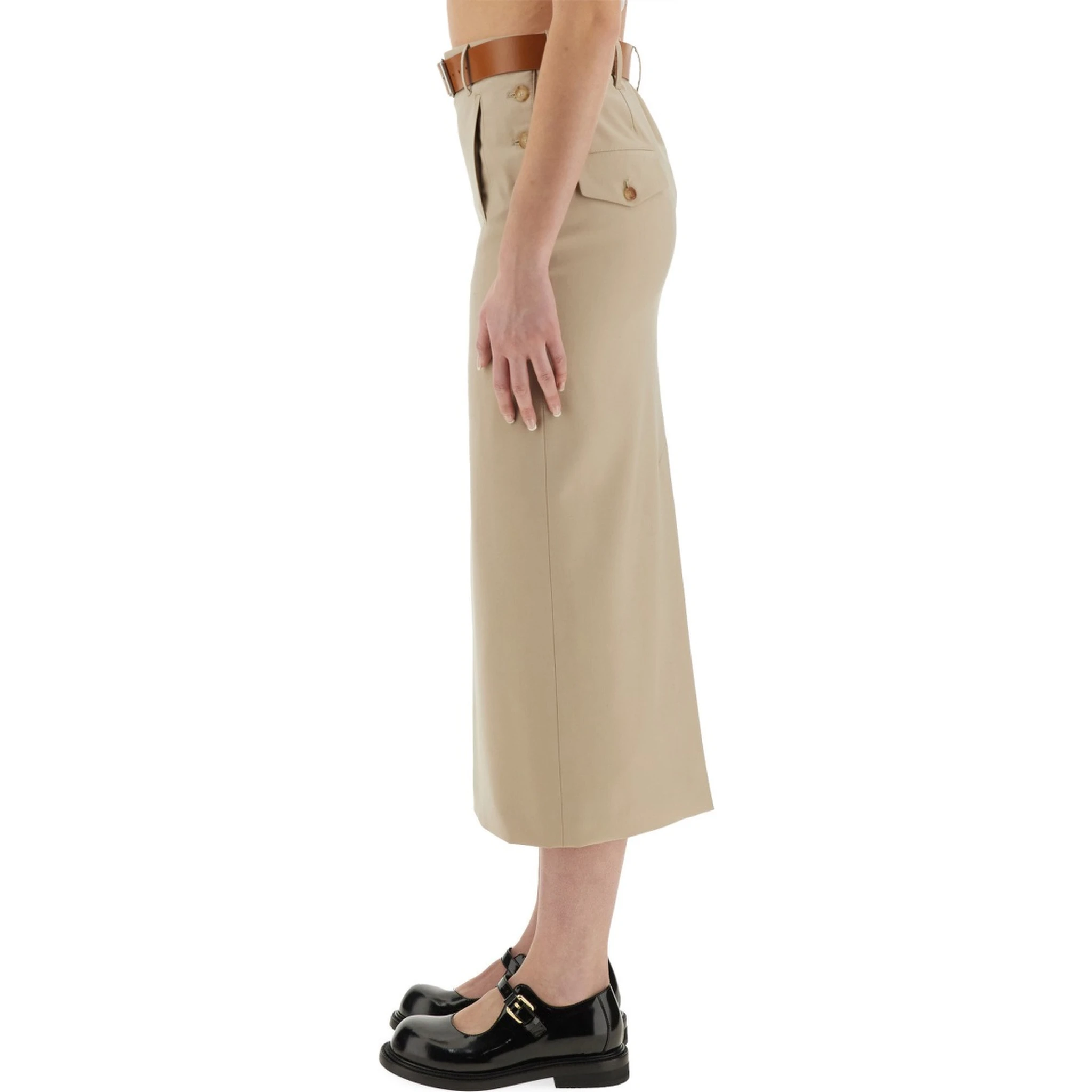 "TAILORED TWIST" LONG SKIRT