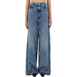 WIDE-LEG JEANS WITH CONTRASTING PANELS