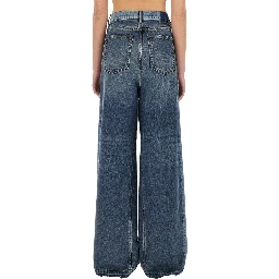 WIDE-LEG JEANS WITH CONTRASTING PANELS
