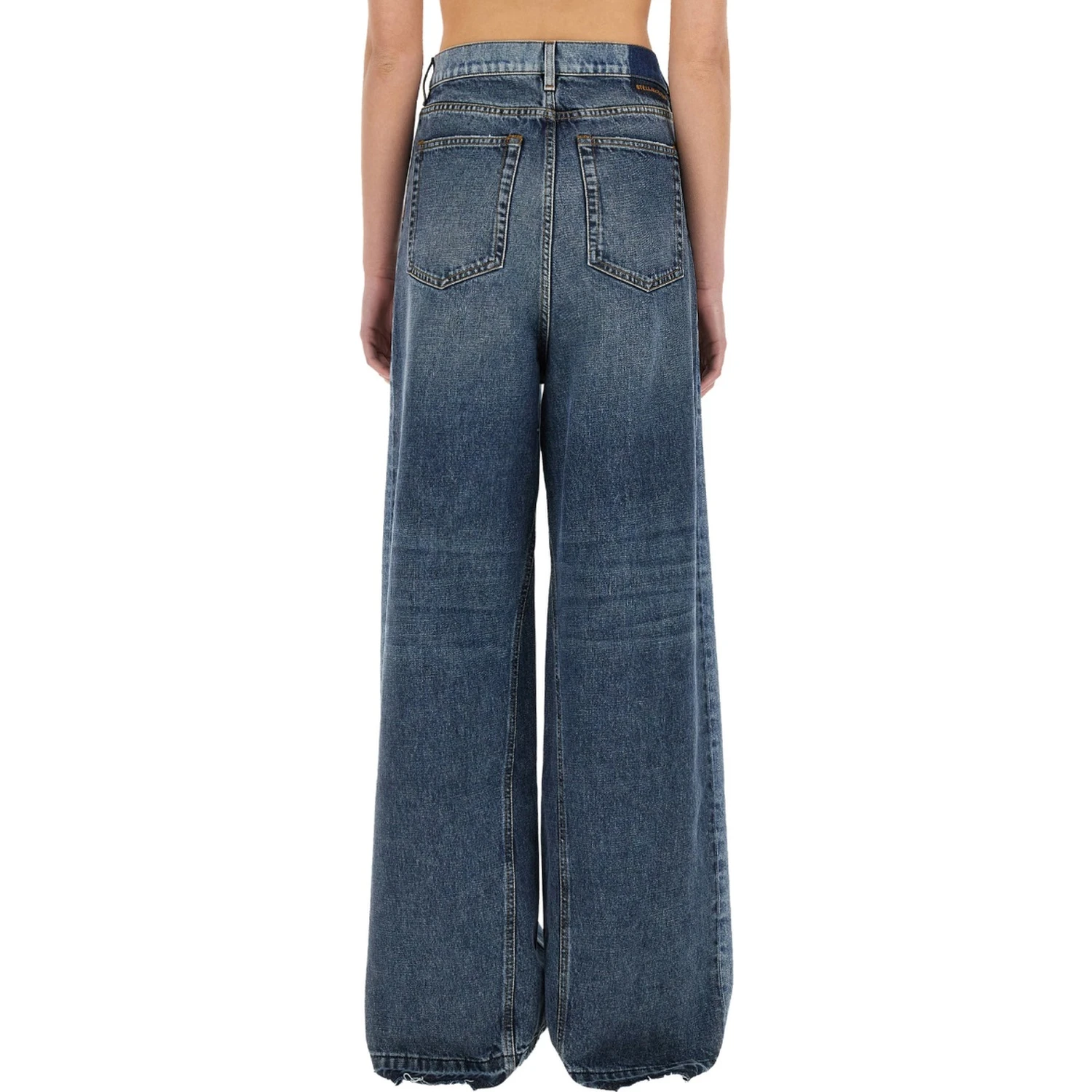 WIDE-LEG JEANS WITH CONTRASTING PANELS