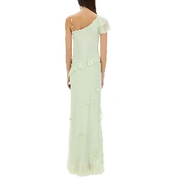 LONG DRESS WITH FLORAL APPLIQUÉS