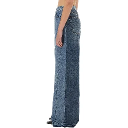 WIDE-LEG JEANS WITH CONTRASTING PANELS