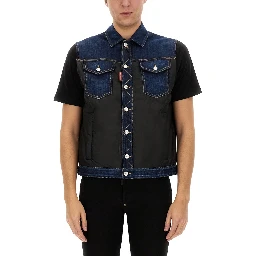 سترة منفوخة من الدنيم