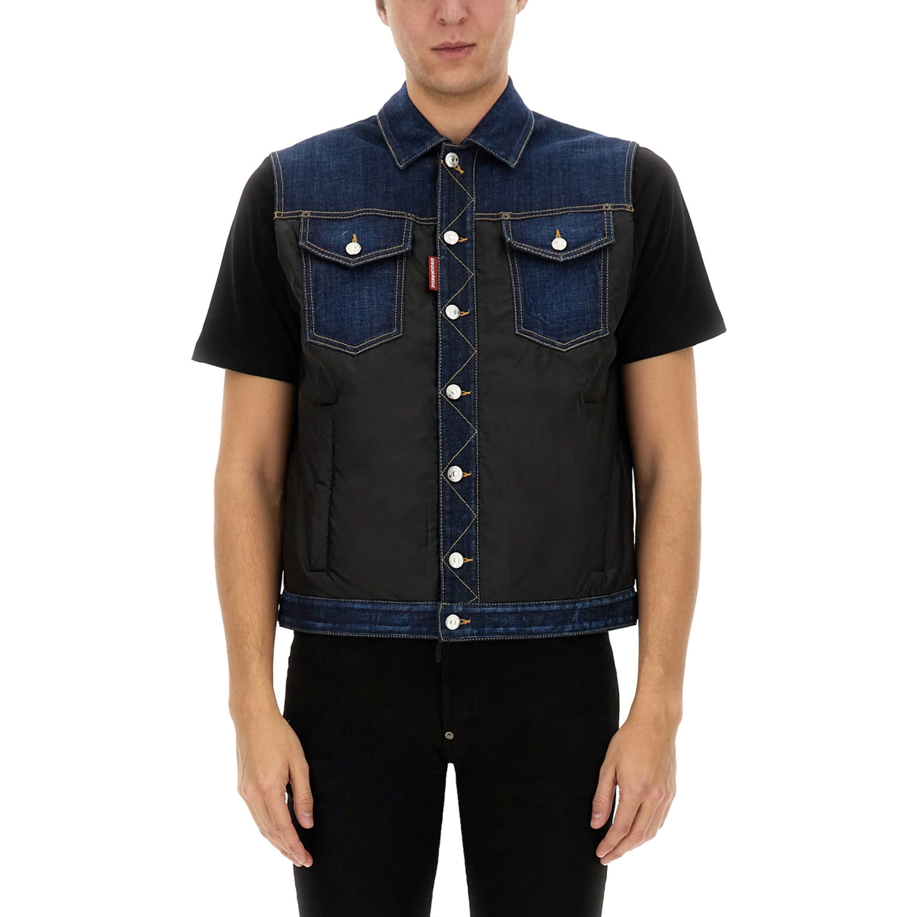 DENIM PUFFER VEST