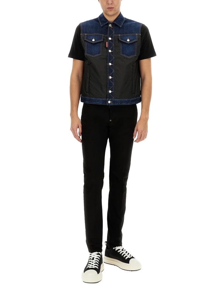 DENIM PUFFER VEST alternative