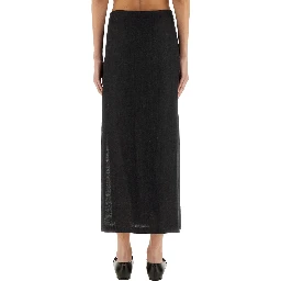LINEN SKIRT WITH SLIT