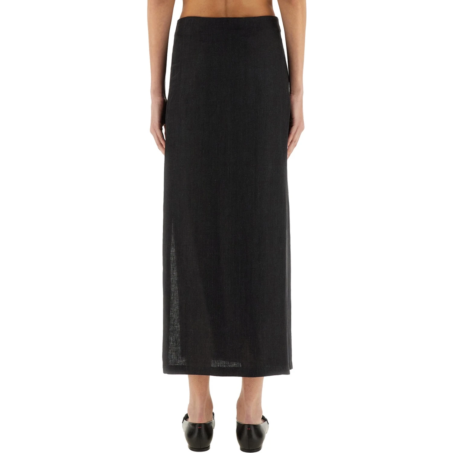 LINEN SKIRT WITH SLIT