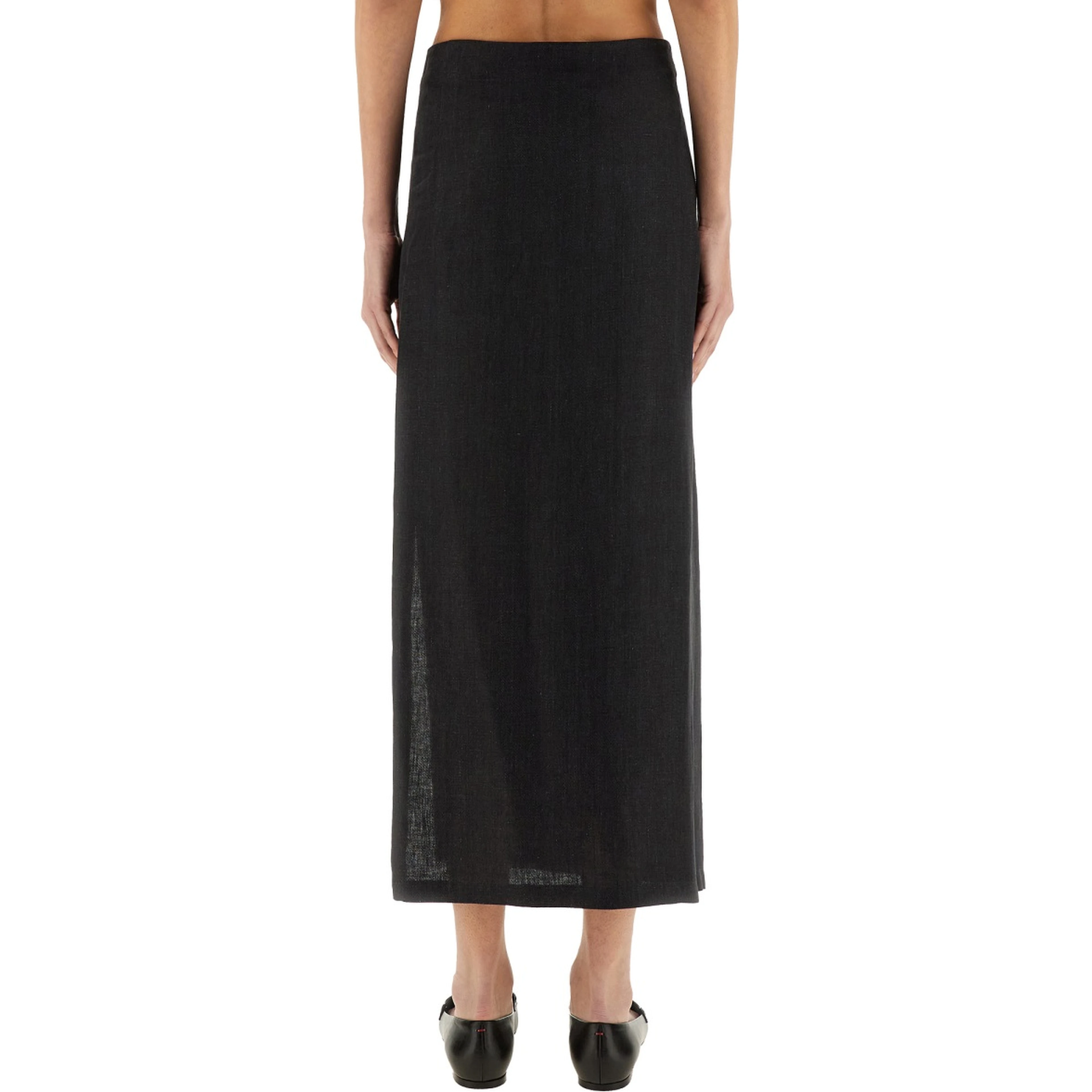 LINEN SKIRT WITH SLIT