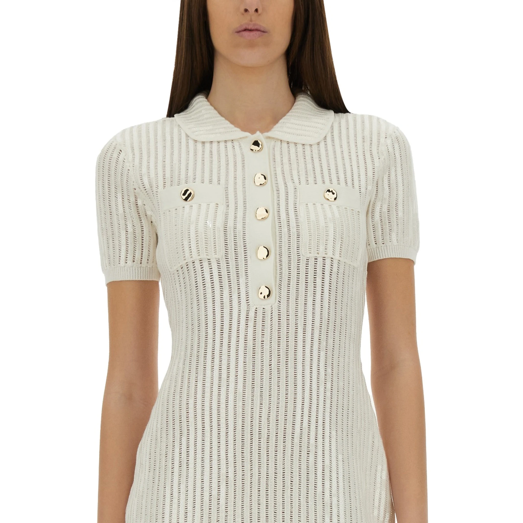 MINI CROCHET DRESS WITH SEQUINS
