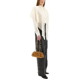 SEMI-TRANSPARENT SHIRT WITH LAYERED PANEL