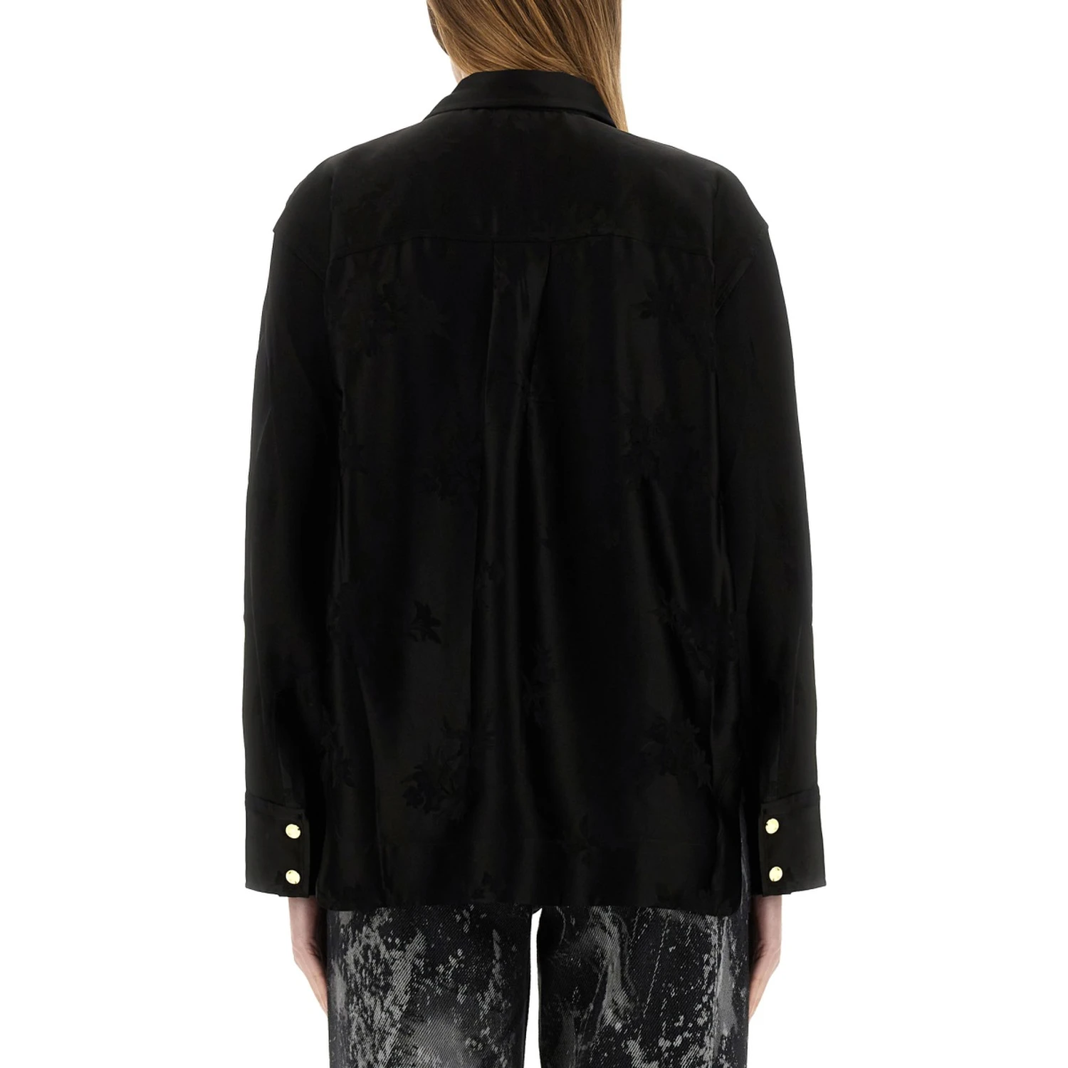 JACQUARD SATIN SHIRT