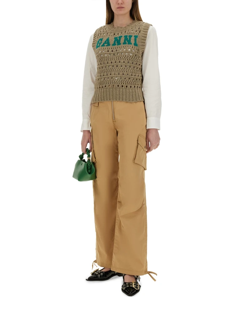 COTTON TWILL CARGO PANTS alternative