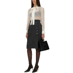 CHIFFON SHIRT WITH BOW