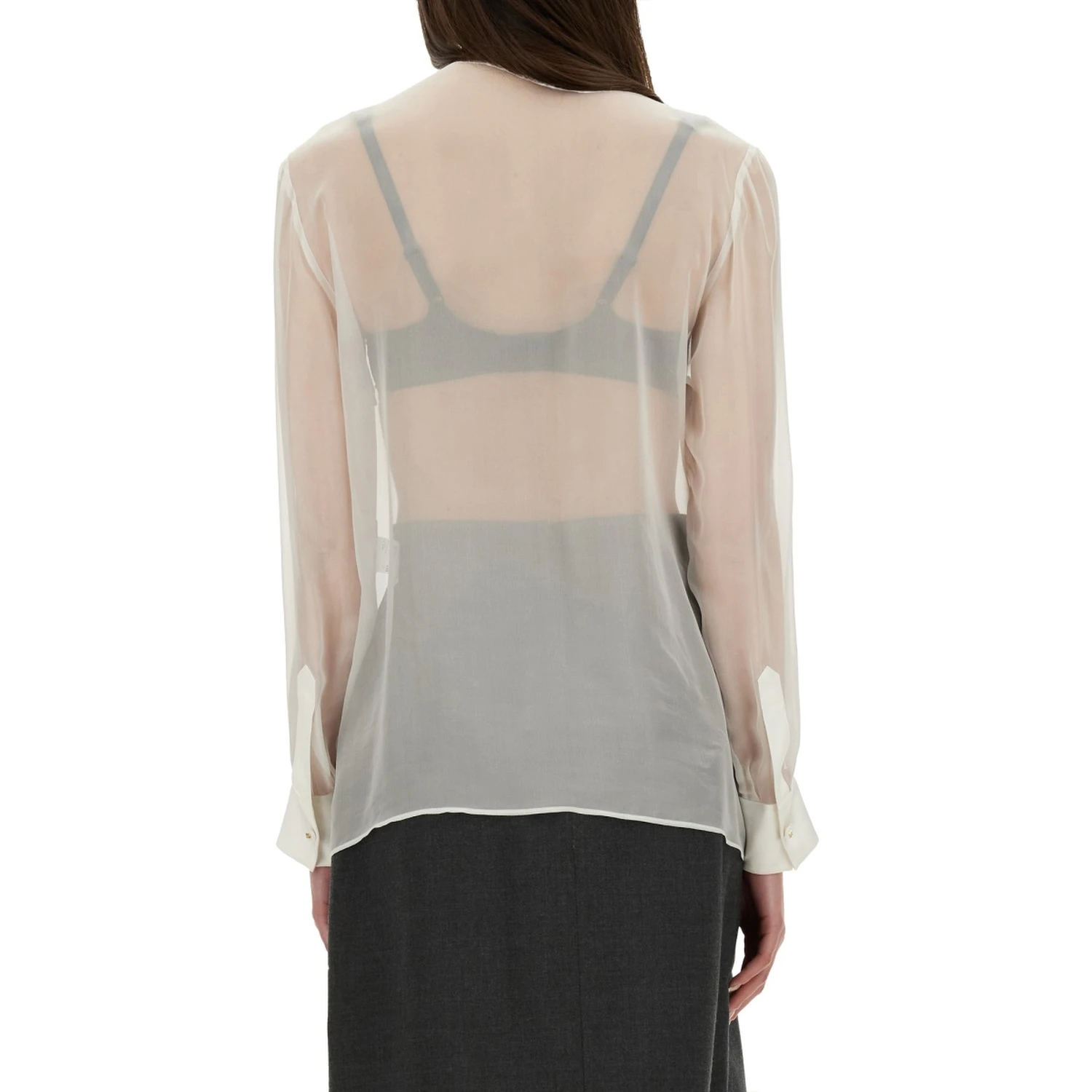 CHIFFON SHIRT WITH BOW