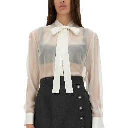CHIFFON SHIRT WITH BOW