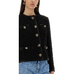 SINGLE-BREASTED TWEED BOUCLÉ SHORT JACKET