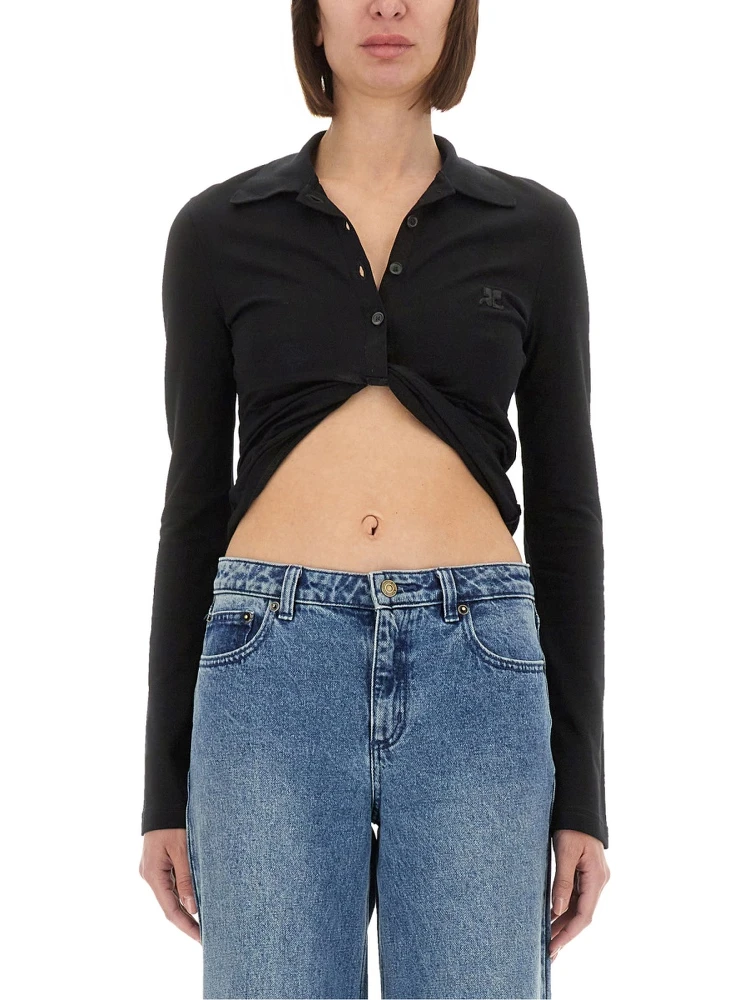 CROPPED POLO SHIRT "TWIST"