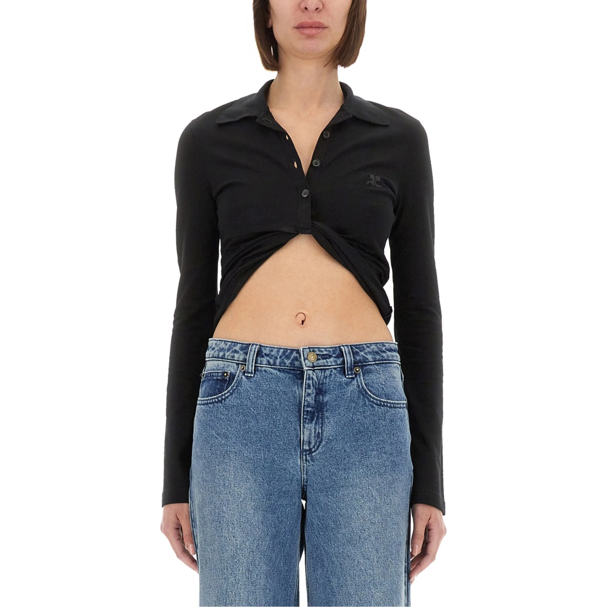 CROPPED POLO SHIRT "TWIST"