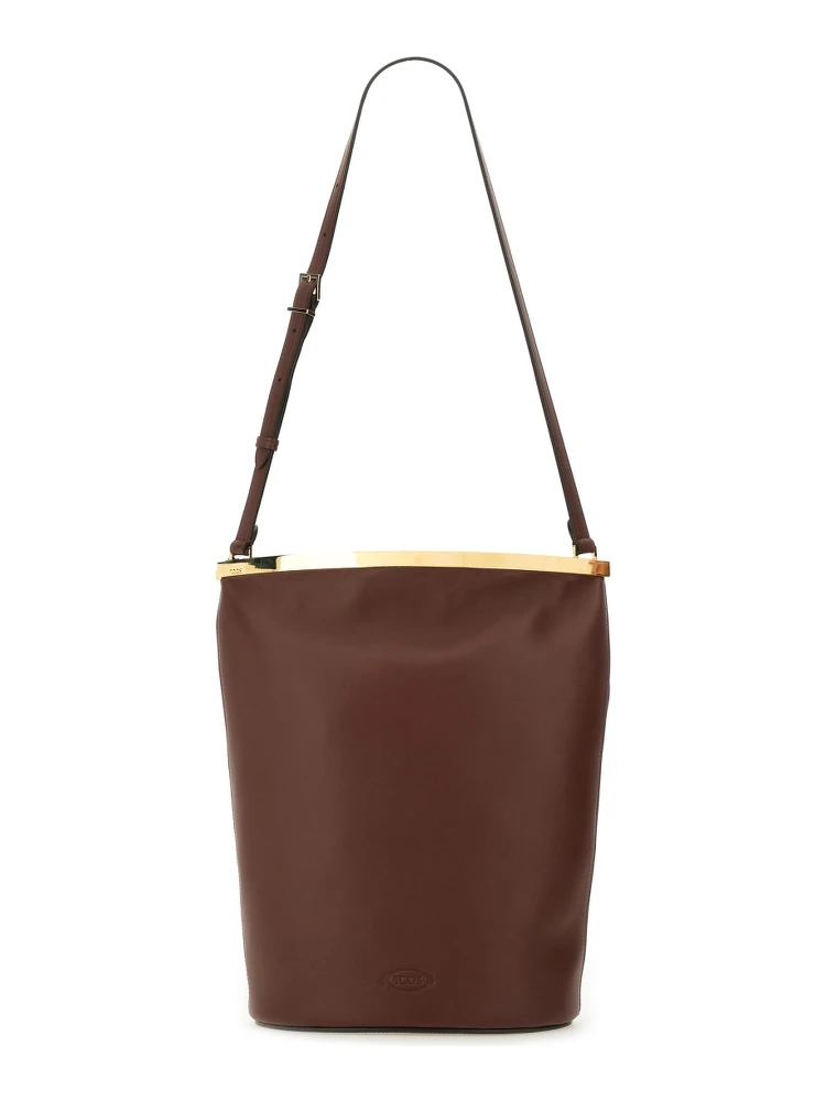 SMALL LEATHER BUCKET BAG
