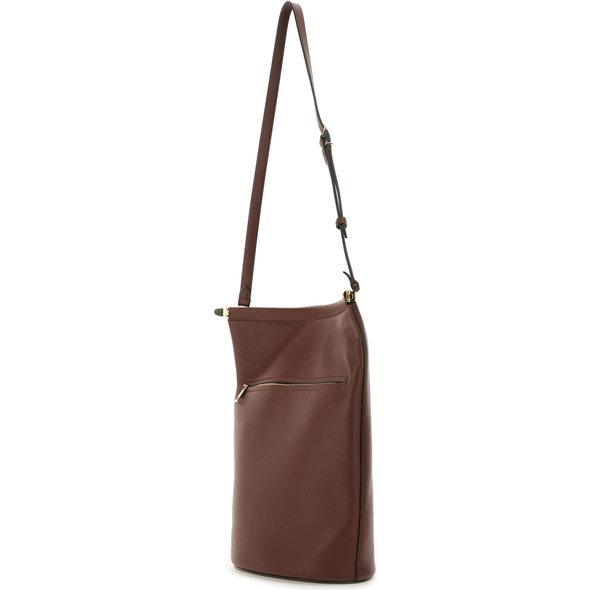 SMALL LEATHER BUCKET BAG