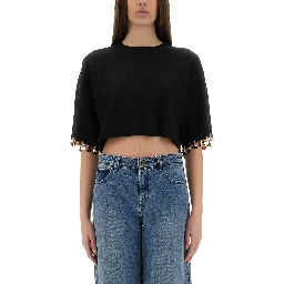 KNIT CROP T-SHIRT