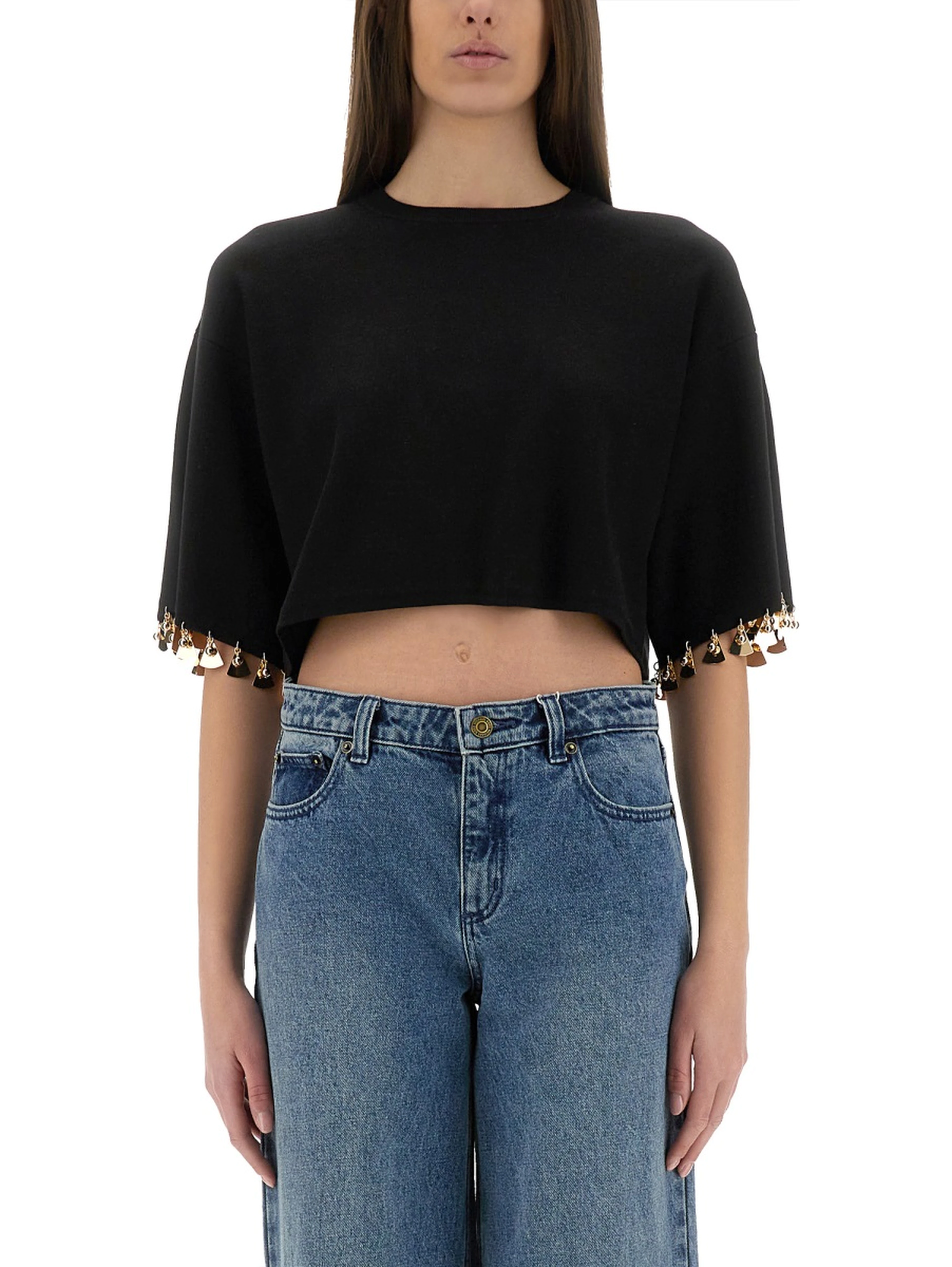 KNIT CROP T-SHIRT
